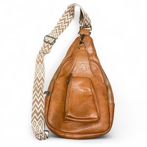 Elegant Tan Leather Backpack